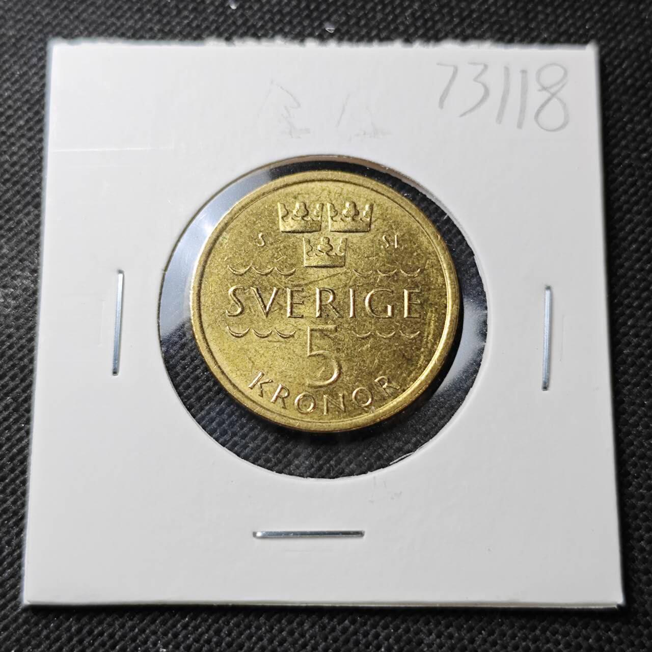 KK钱币收藏小铺  第373场  2月预留时间 周末发货  2016瑞典5克朗