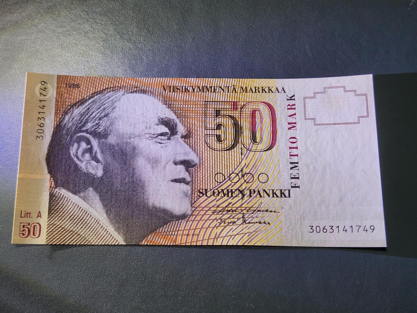 11月21号晚上8点 外国纸币自动截拍第61场 芬兰50几乎全新