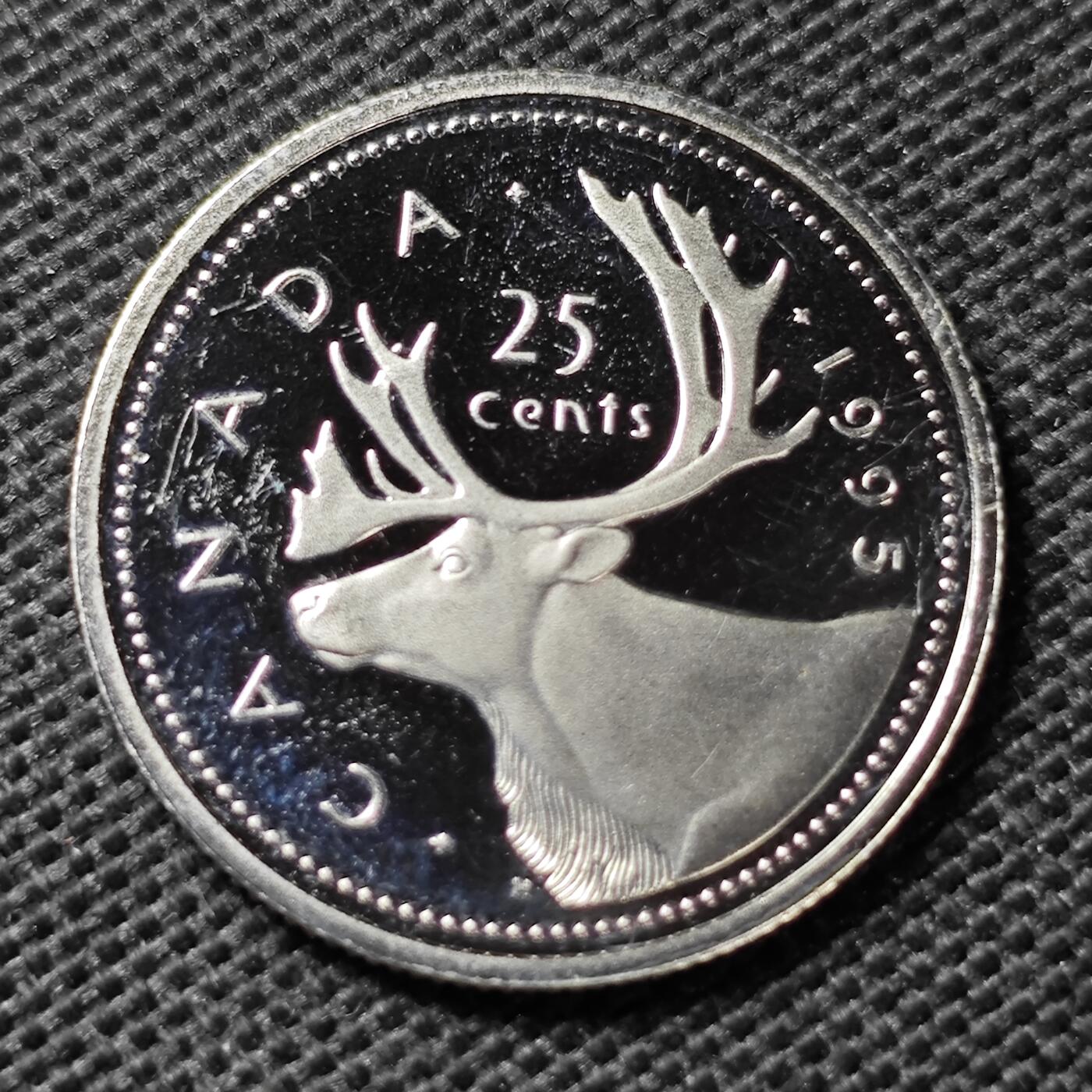 KK钱币收藏小铺  第361场  2月预留时间 周末发货  1995加拿大25分精制币