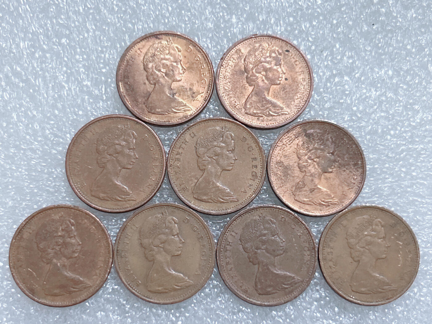 第一海外回流一元起拍收藏 散集专场  第269期 加拿大1967年旅行1分纪念币 9枚