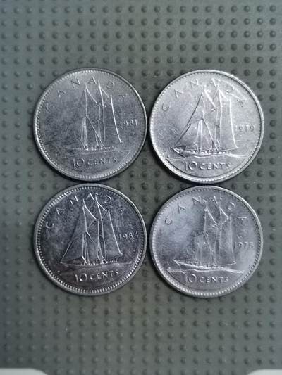 2025年第121场各国散币拍卖（总第121场） - 加拿大10分4枚