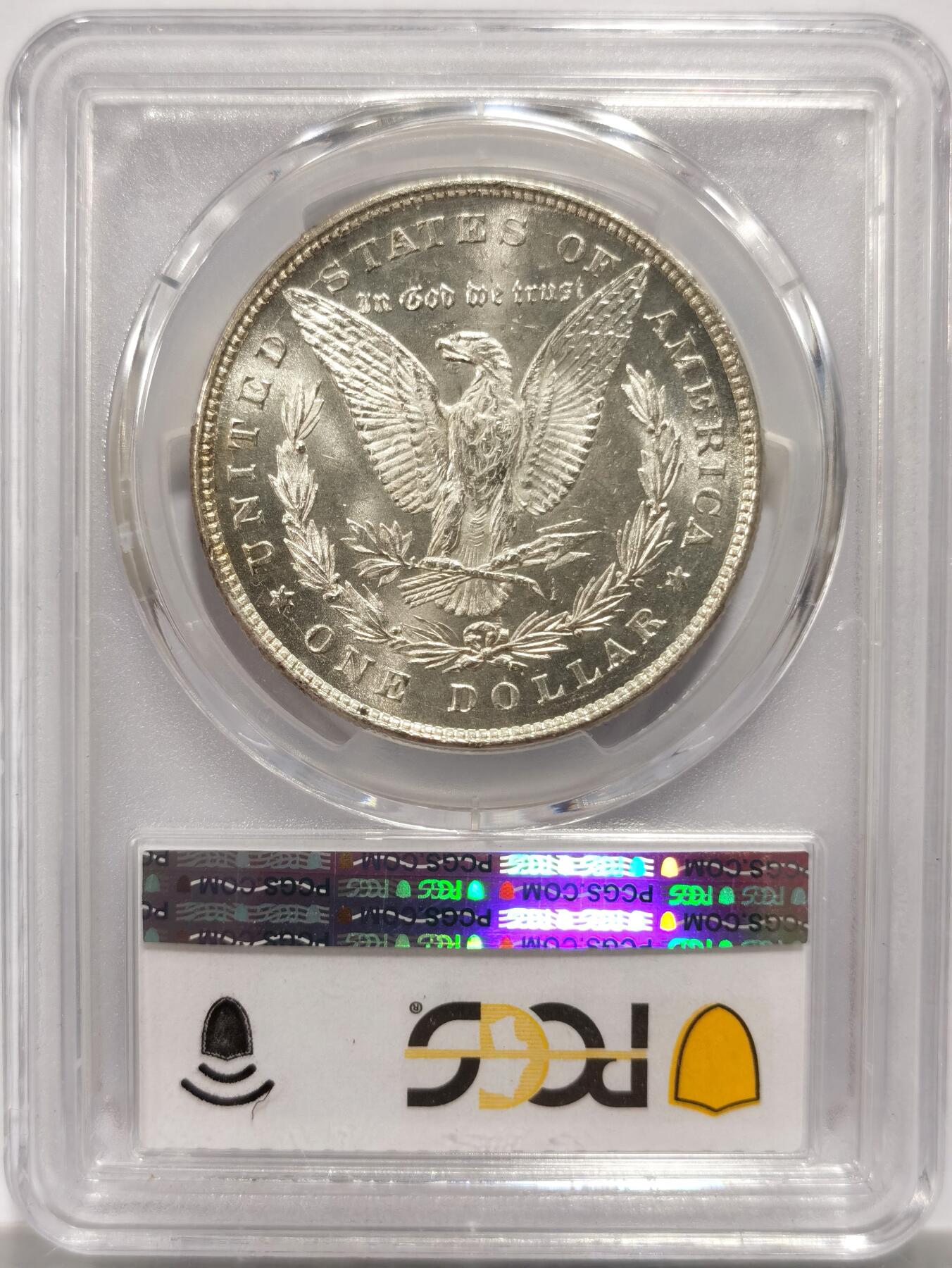 博洋堂藏家专场系列之美国钱币白金之夜专场暨第148期（全场包邮） PCGS MS62 美国1878 首年摩根 8TF 八羽 霜感十足 十字转光