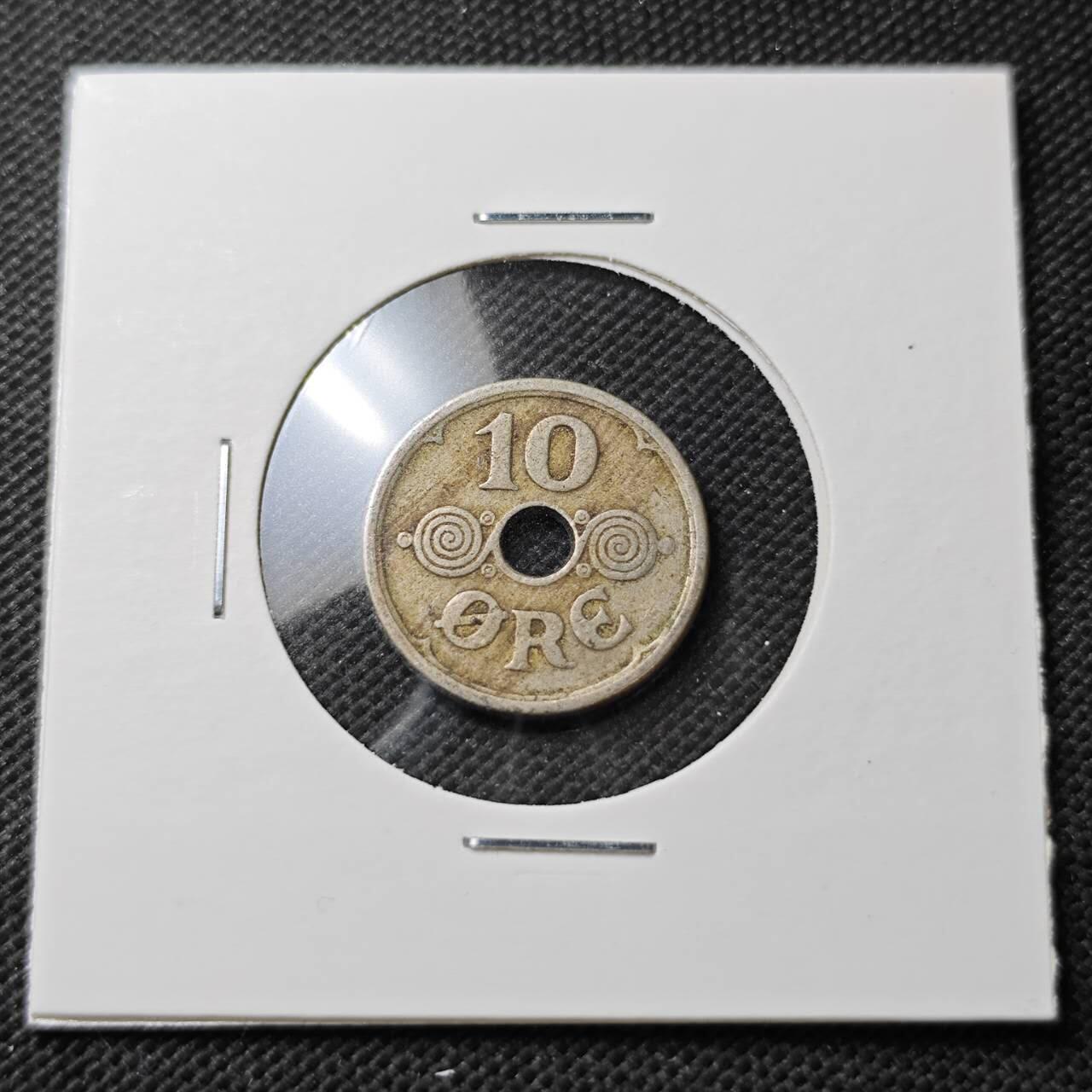 KK钱币收藏小铺  第373场  2月预留时间 周末发货  1924丹麦10欧尔镍币