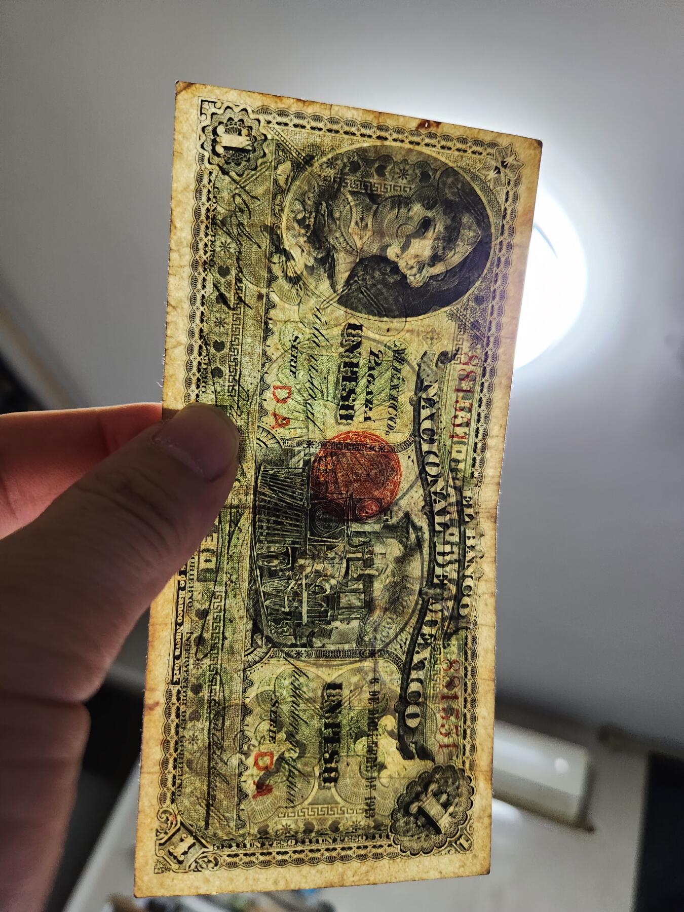 11月19号晚上8点 外国纸币自动截拍第61场 墨西哥1913年1 老古董