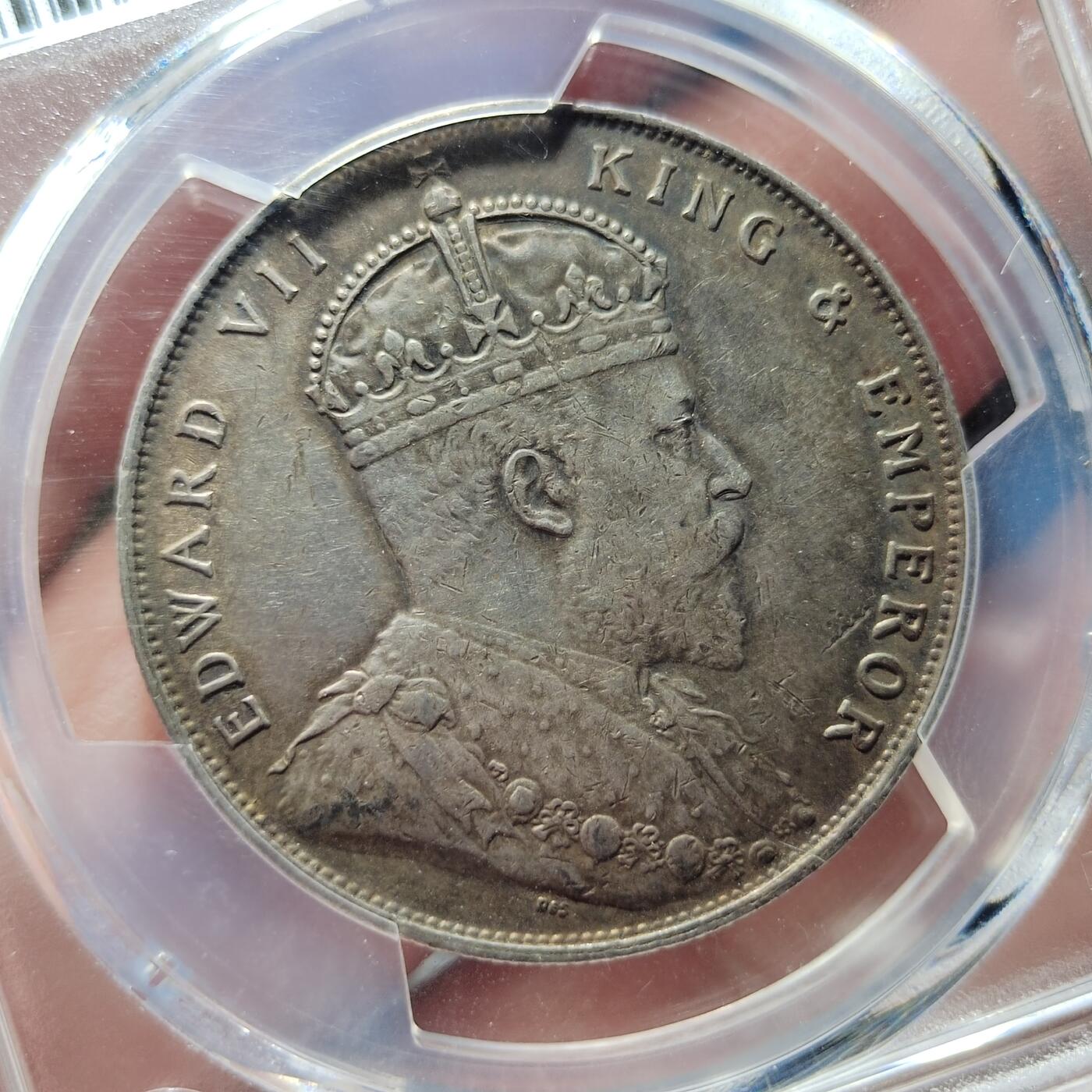 中外钱币第五场 PCGS-AU53英属海峡1907年一元