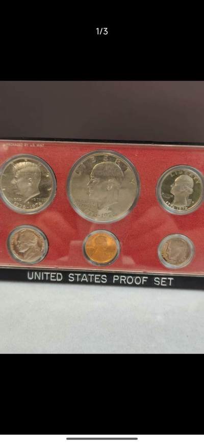 美国精致套币200周年建国，含三枚银，包括艾森豪威尔一美元大银币 - 美国精致套币200周年建国，含三枚银，包括艾森豪威尔一美元大银币