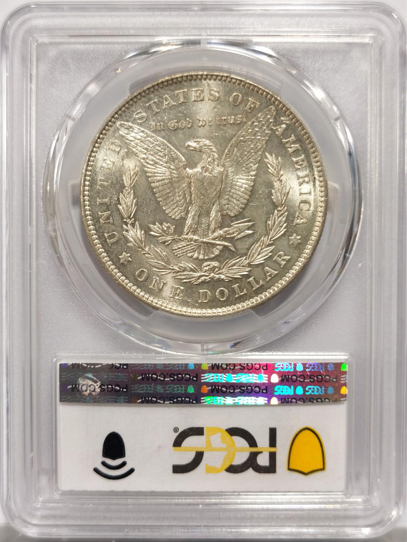 博洋堂藏家专场系列之美国钱币白金之夜专场暨第148期（全场包邮） PCGS MS63 美国1878 首年摩根 7/8 尾部羽毛复打 稀有版别