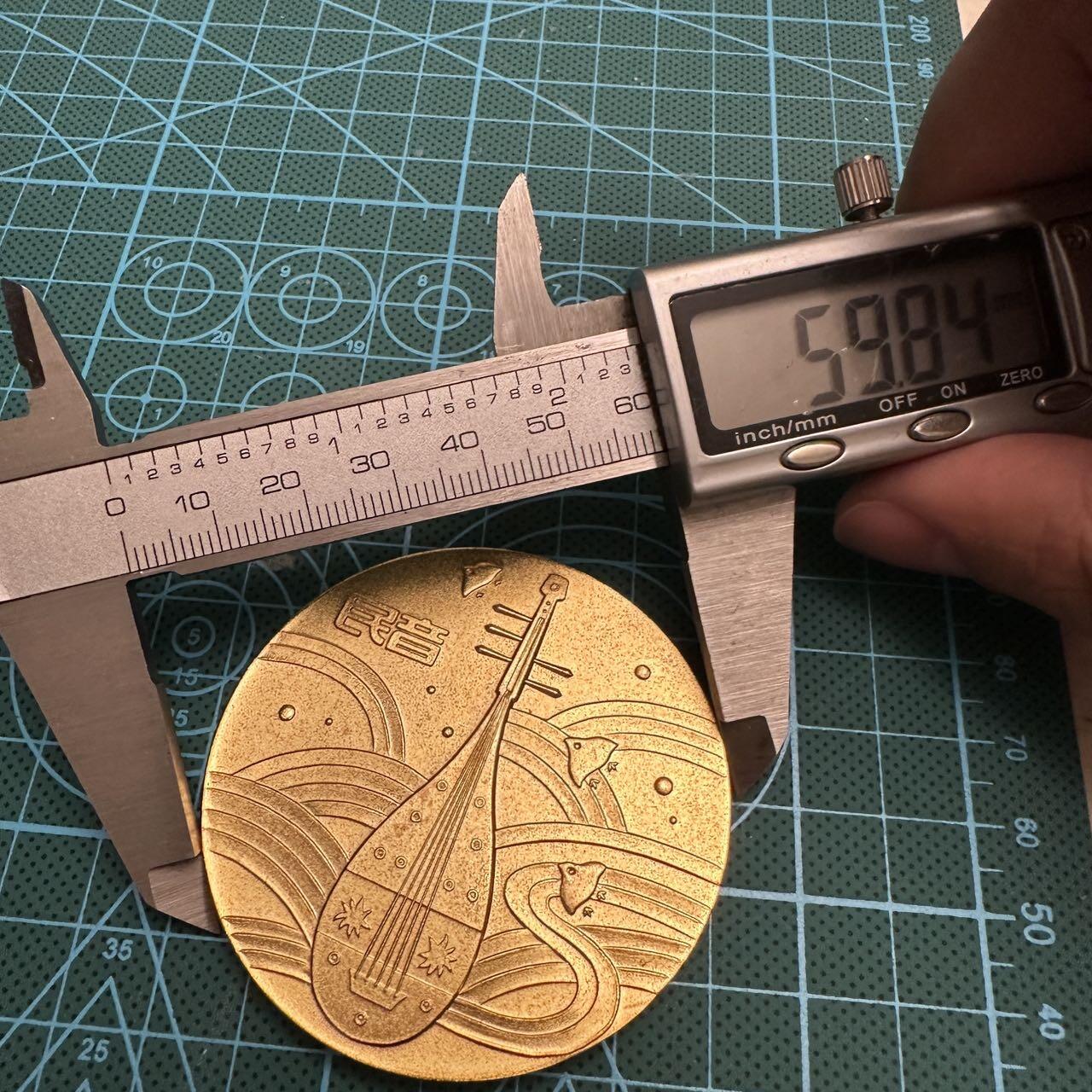 蒂克钱币-第48场日本章牌专场 日本音乐协会 铜章60mm 112g 绒布盒