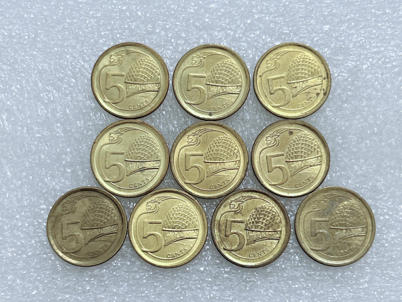 第一海外回流一元起拍收藏 散集专场  第269期 新加坡5分硬币 10枚