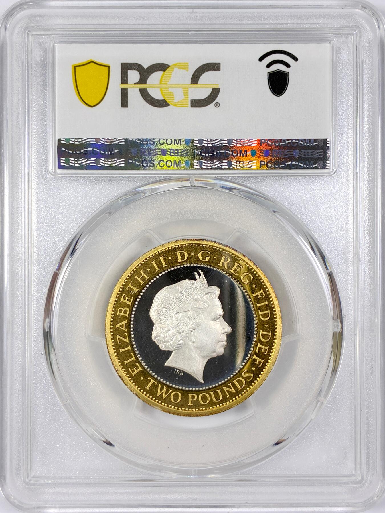 【雨安】【世界币章116期-评级币专场】2025-11-22 周六 19:30 保真【直播拍卖】 [评级现代] Great Britain 英国 2镑 2007年 努力贸易 PCGS-PR68DCAM