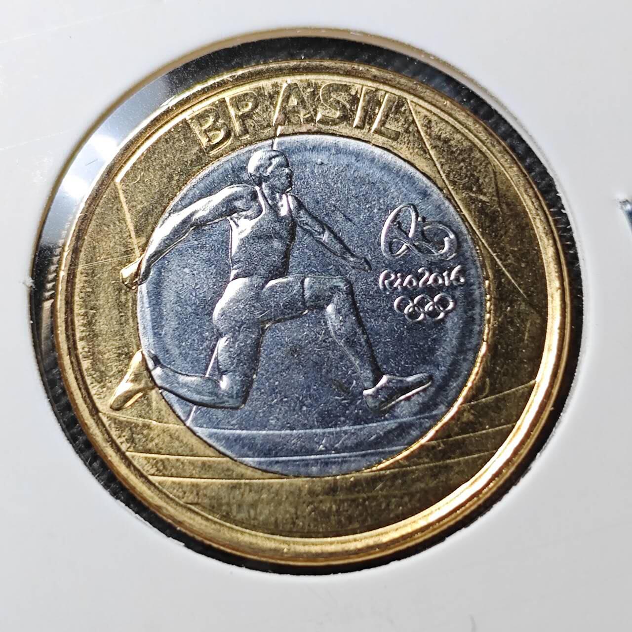 KK钱币收藏小铺  第373场  2月预留时间 周末发货  巴西1瑞尔双色币纪念币