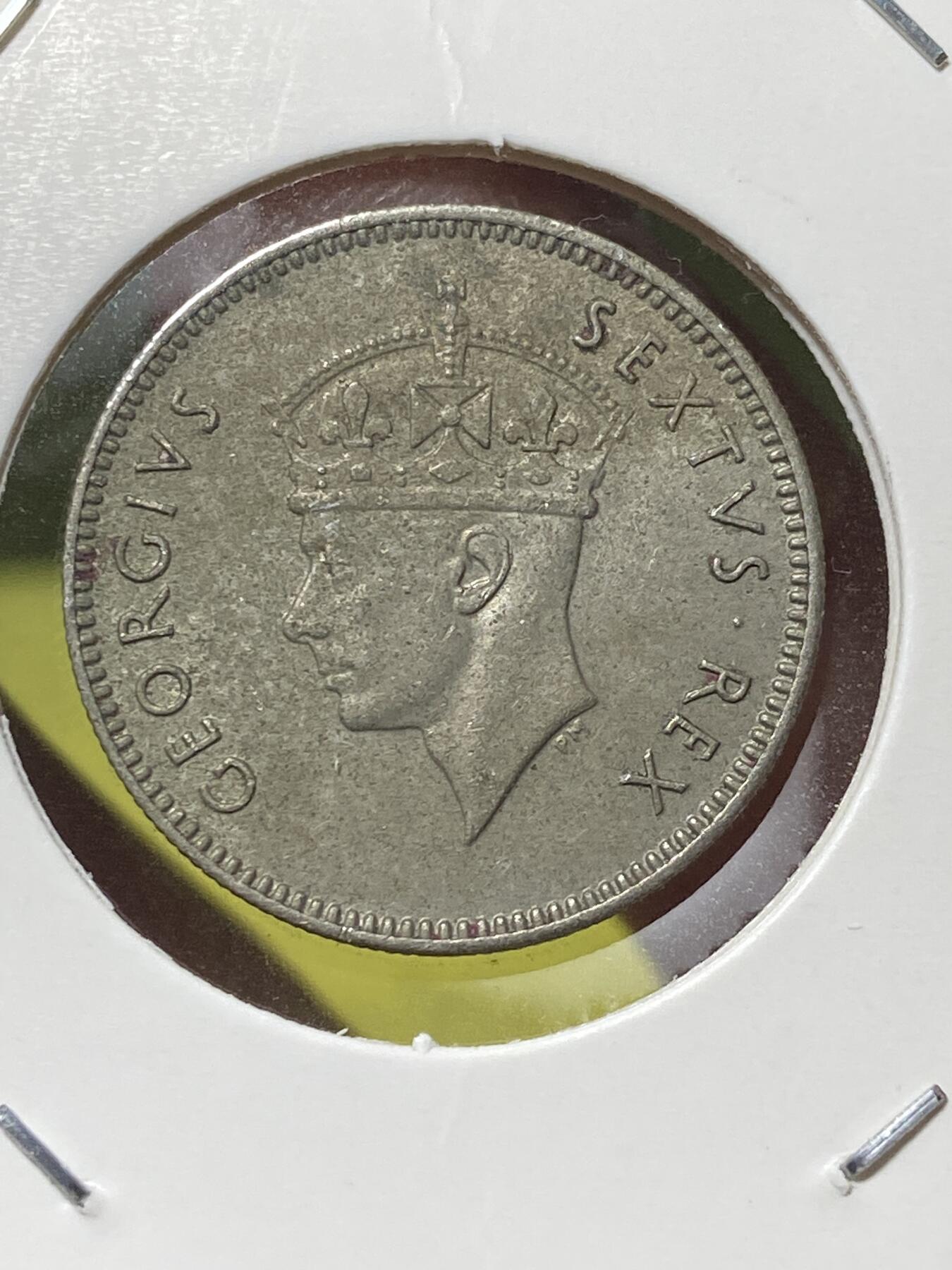 2025年第一百三十场(总第一百五十六场）外国好品纸夹散币场(免佣金) 好品–英属东非1948年50分(乔治六世第二版，首发年仅发行3年)