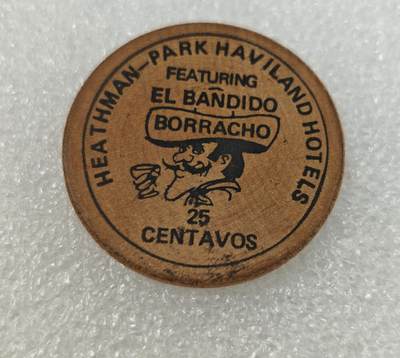 瓶子🏺第217期拍卖会 -  60-70年代美国25美分木质代币