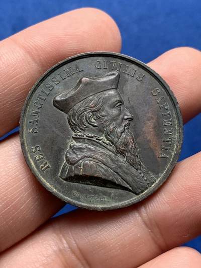 《竞宝斋》第440场 周日，周一，周二 3场连拍 （全场包邮） - 法国图卢兹立法学院铜章，17.33g，35.2mm，蜜蜂边铭