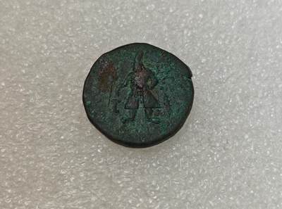 瓶子🏺第217期拍卖会 -  贵霜王朝打制铜币  四德拉克马大型铜币