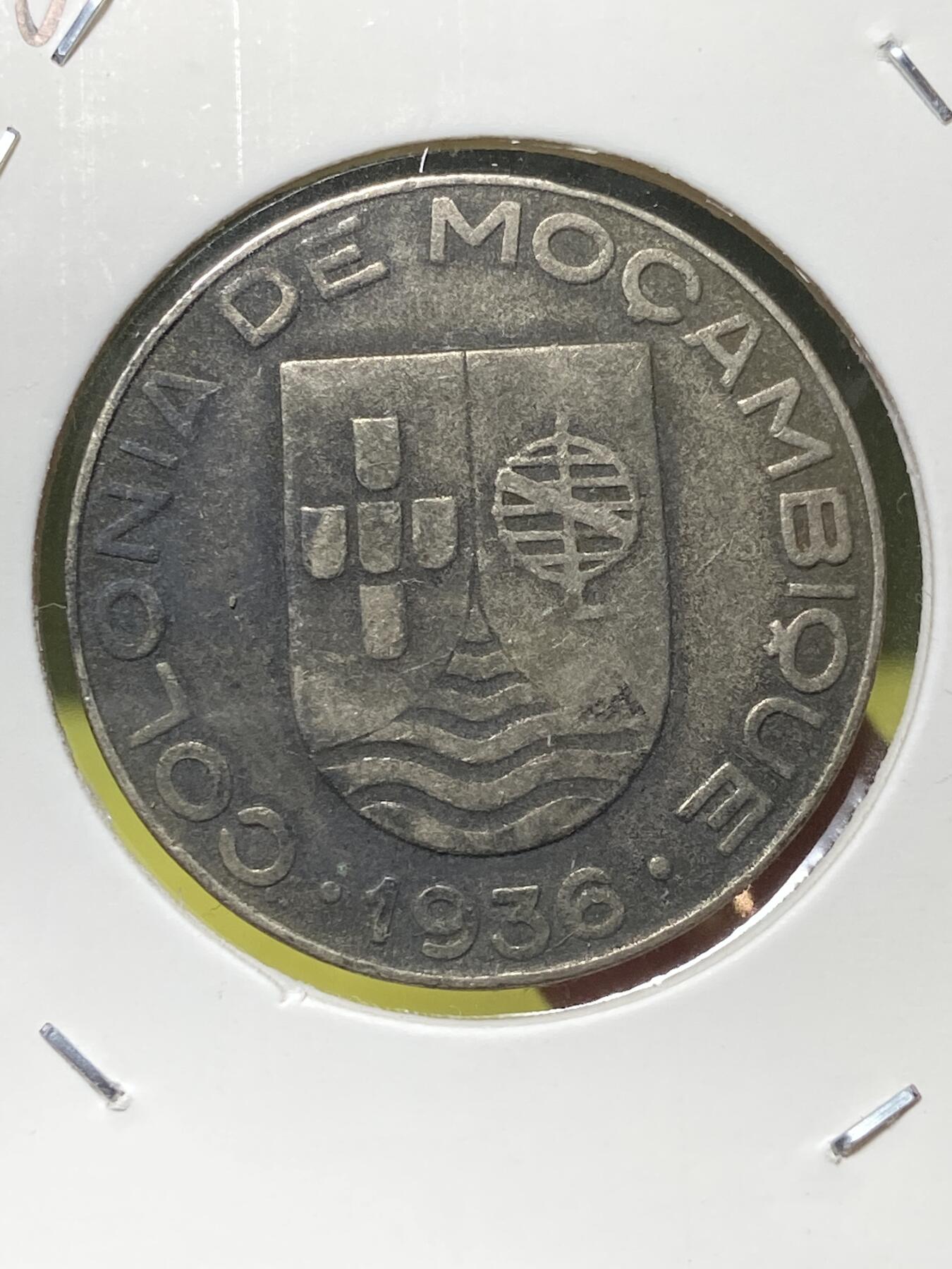 2025年第一百三十场(总第一百五十六场）外国好品纸夹散币场(免佣金) 葡属莫桑比克1936单年份1埃斯库多(首套流通硬币)