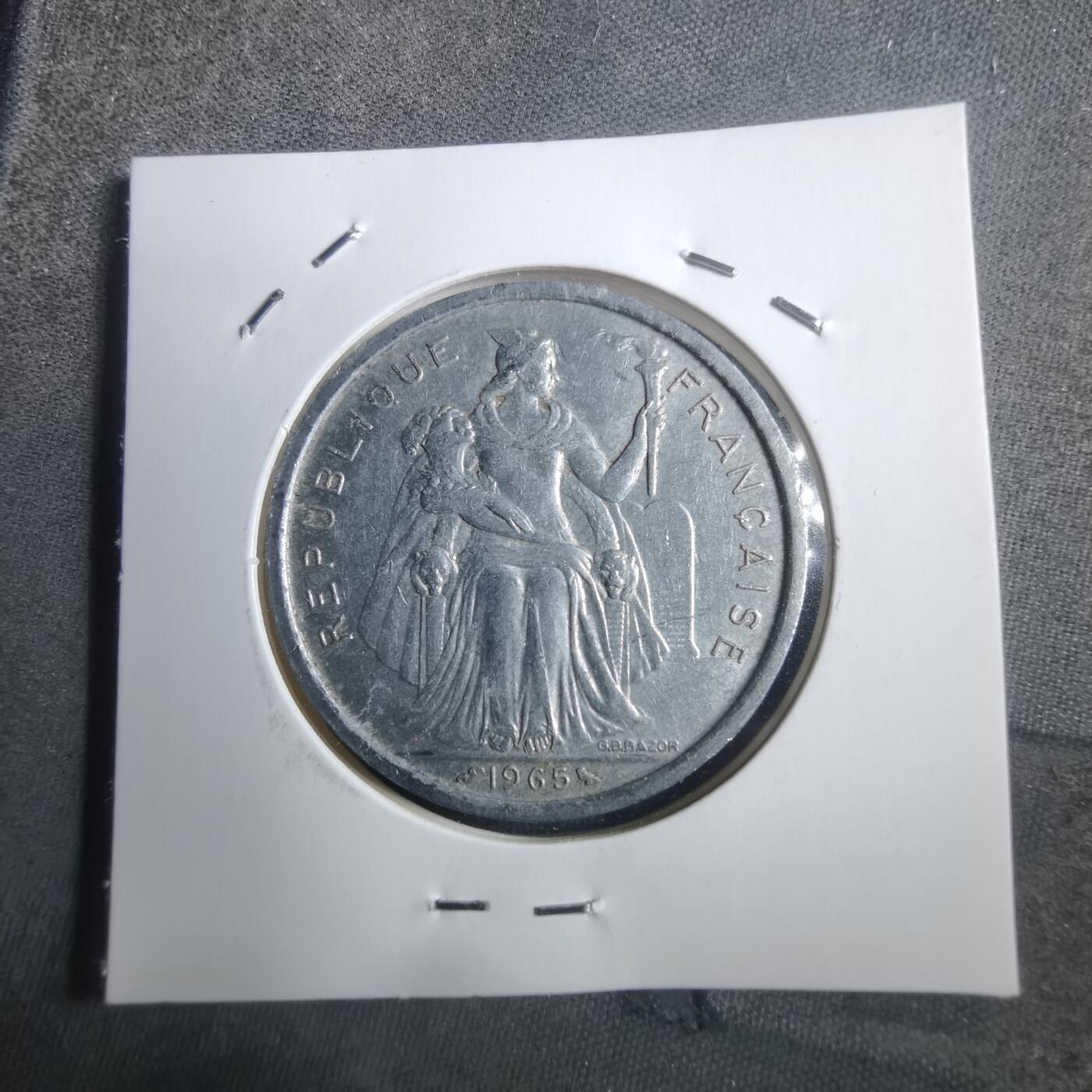 沼泽如烟--第907场 法属波利尼西亚1965年5法郎