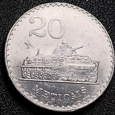 泉币菌-第132场-精品福利场 - 少见原光极美 莫桑比克 1980年20梅蒂克 装甲车 30.1×2.1mm