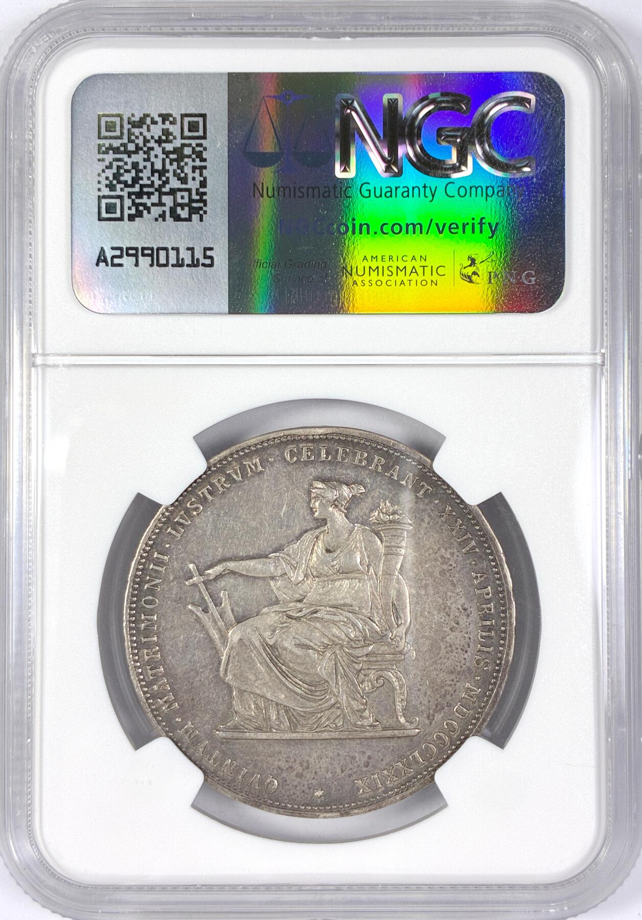 【雨安】【世界币章116期-评级币专场】2025-11-22 周六 19:30 保真【直播拍卖】 [评级欧洲] Austria 奥地利 2弗洛林 1879年 茜茜公主婚礼  NGC-AU