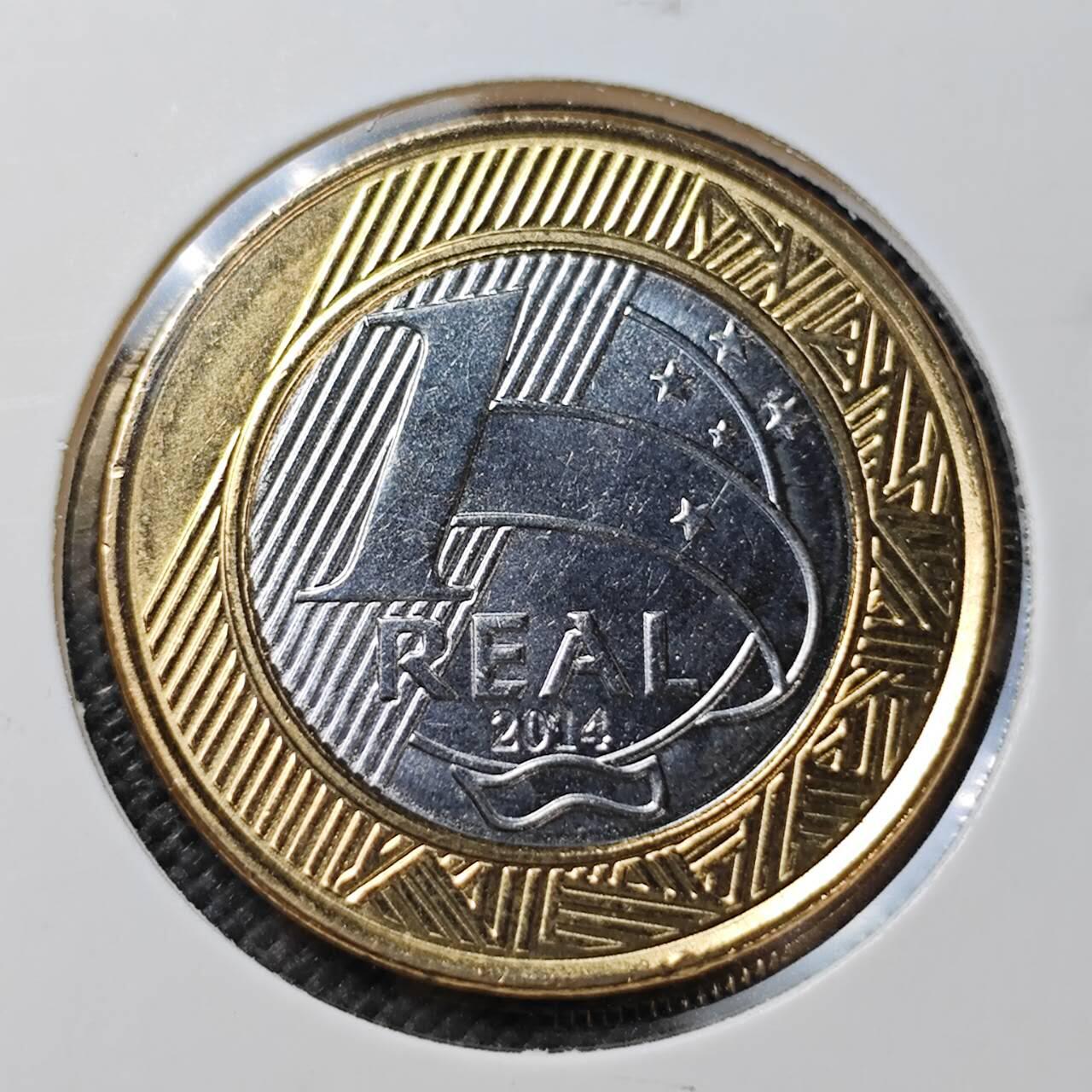 KK钱币收藏小铺  第373场  2月预留时间 周末发货  巴西1瑞尔双色币纪念币