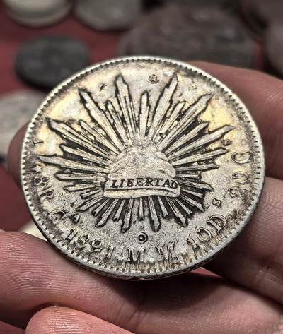 南宋泉阁俄币 外币 国币 专场第十九期 【送拍无额外佣金】 - 墨西哥 1891年 墨西哥鹰洋大银币 花边 老包浆通货好品 味道不错
