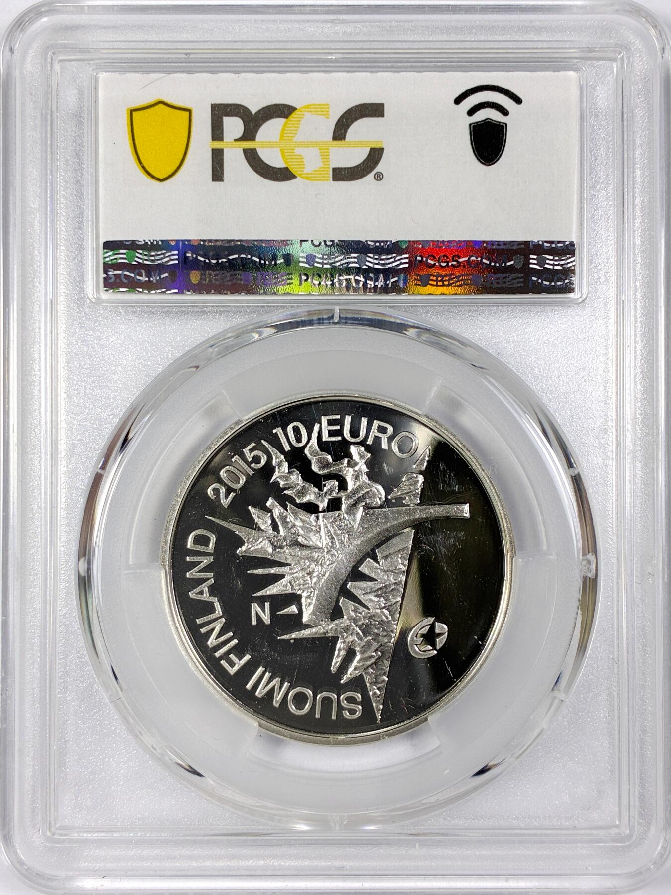 【雨安】【世界币章116期-评级币专场】2025-11-22 周六 19:30 保真【直播拍卖】 [评级欧元] Finland 欧元 芬兰 10欧元 2015年 和平70周年 PCGS-PR66DCAM