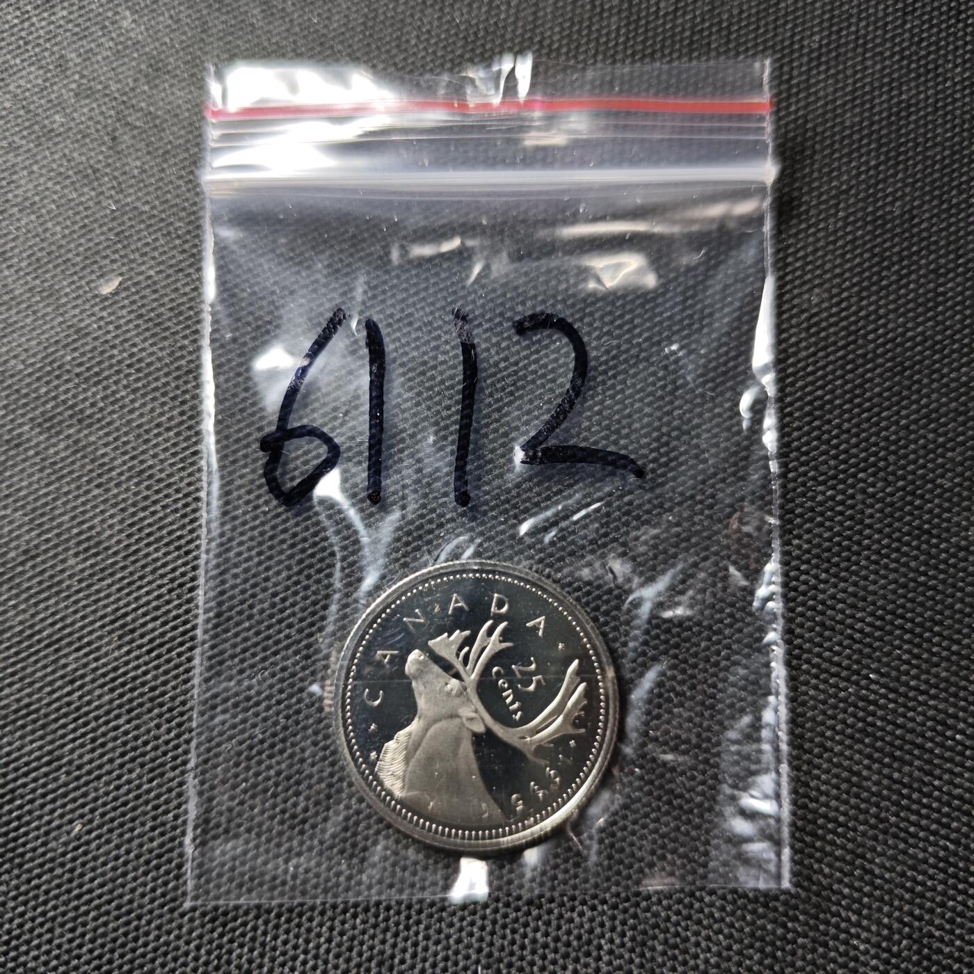 KK钱币收藏小铺  第361场  2月预留时间 周末发货  1995加拿大25分精制币