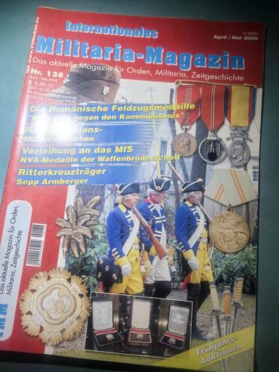 盛世勋华——号角文化勋章邮票专场拍卖第288期 - 德国出版 Militaria-Magazin杂志 2009年4/5月刊总第138期 58页
