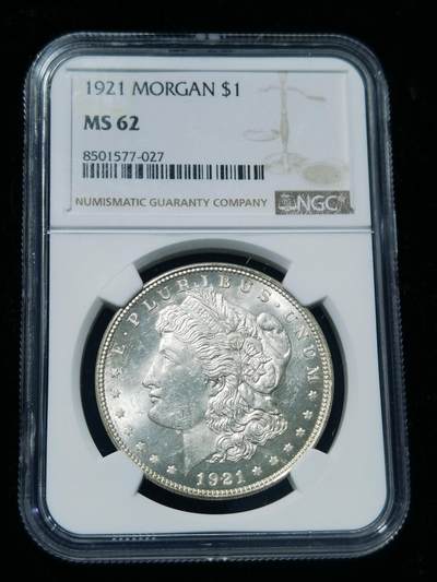 天下钱庄专场欢迎参拍 - NGC MS62 1921美国摩根一美元银币
