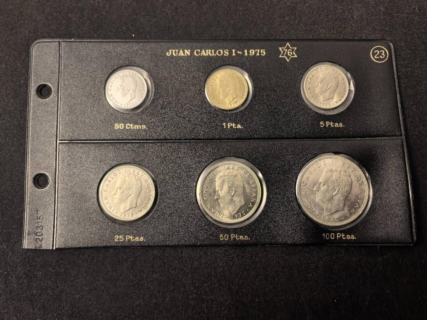 Triple S 第67期 1975西班牙胡安卡洛斯全套硬币