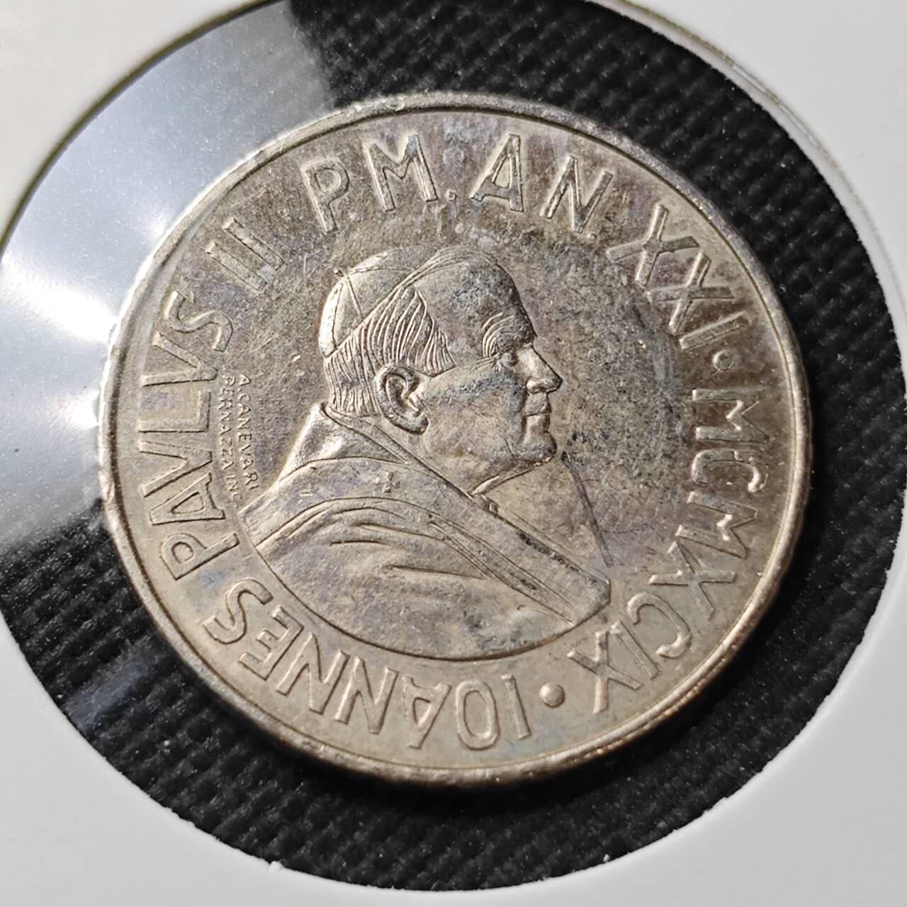 KK钱币收藏小铺  第373场  2月预留时间 周末发货  梵蒂冈100里拉 少见