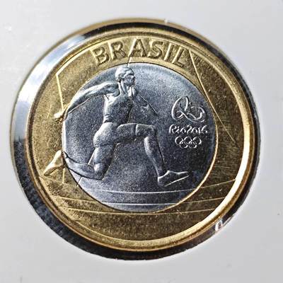 KK钱币收藏小铺  第373场  2月预留时间 周末发货 -  巴西1瑞尔双色币纪念币