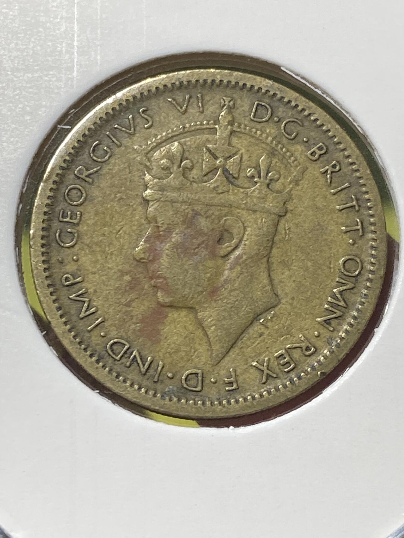 2025年第一百三十场(总第一百五十六场）外国好品纸夹散币场(免佣金) 少见–英属西非1942年6便士(乔治六世时期，发行量最少年份)