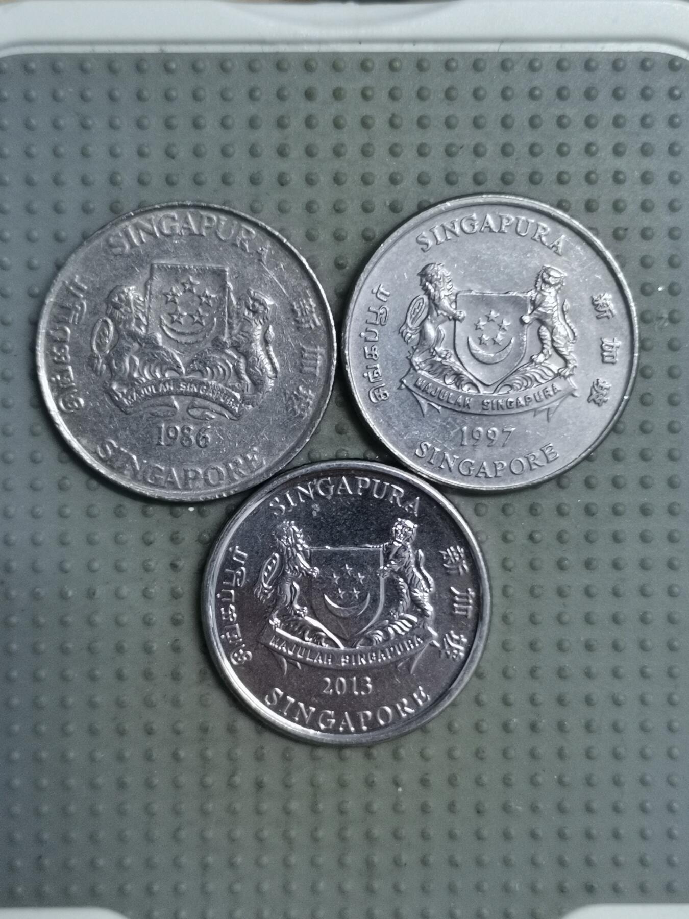 2025年第121场各国散币拍卖（总第121场） 新加坡20分3枚不同