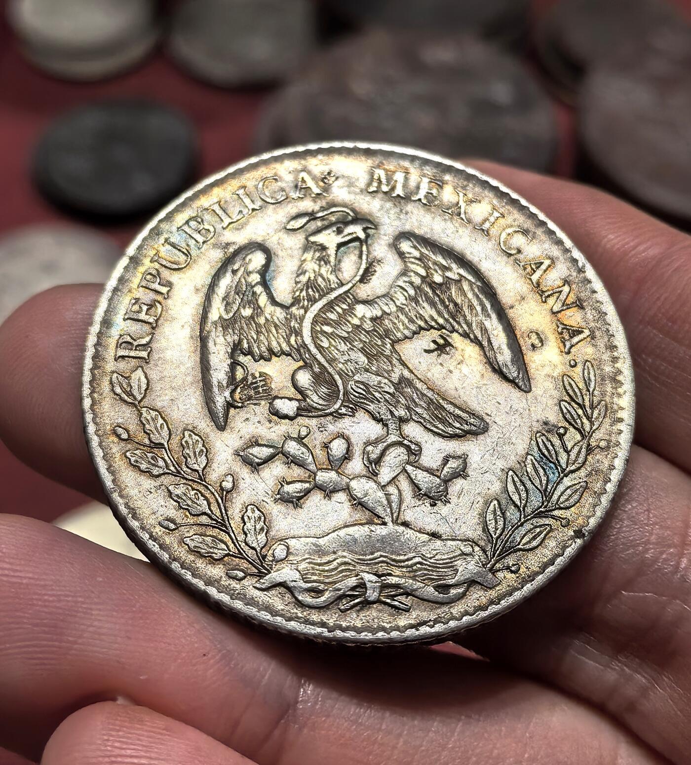 南宋泉阁俄币 外币 国币 专场第十九期 【送拍无额外佣金】 墨西哥 1896年 墨西哥鹰洋大银币 直边 老包浆通货好品 味道不错