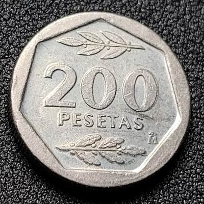 泉币菌-第131场-精品福利场 - 稀少 西班牙1988年200比塞塔21.5MM 