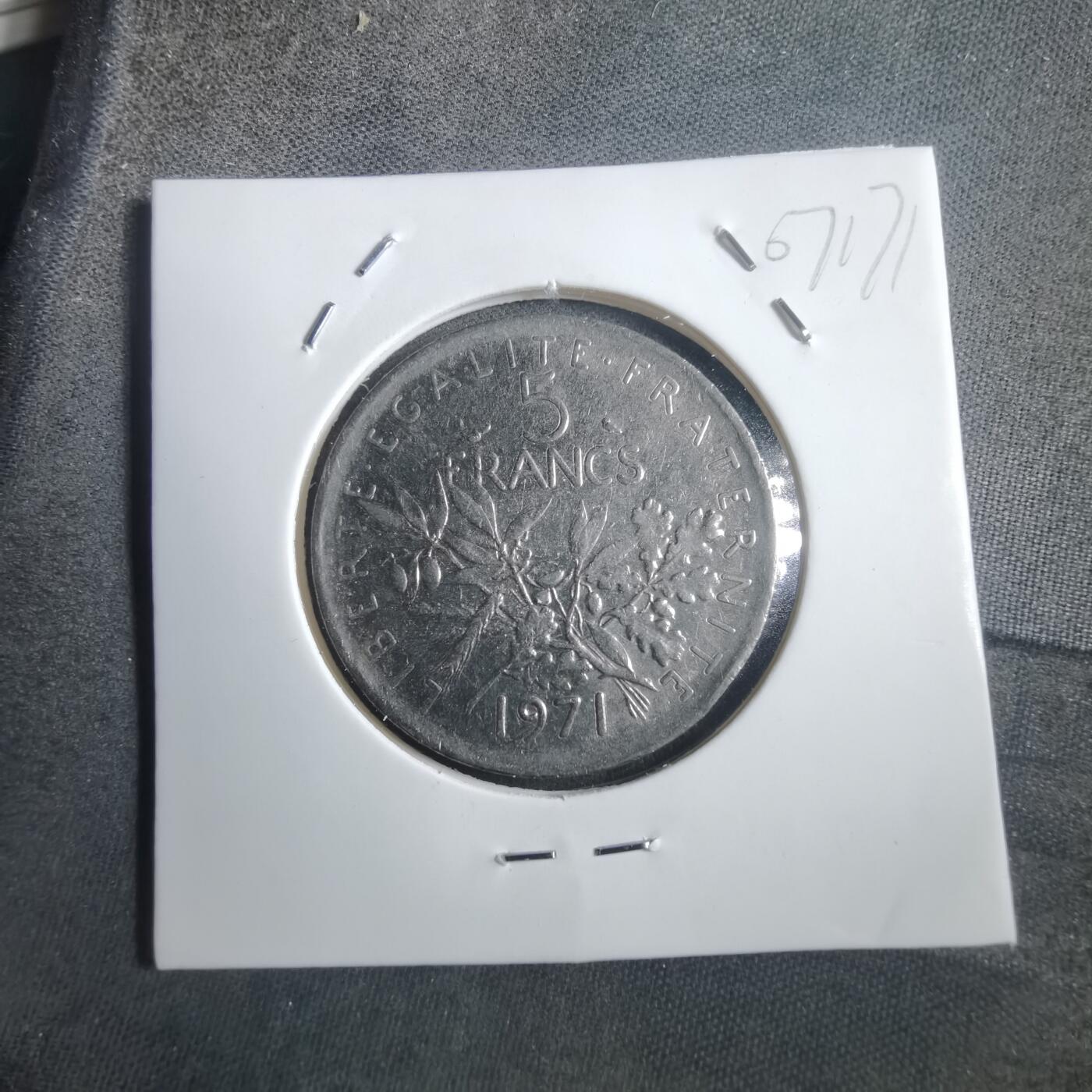 沼泽如烟--第907场 法国1971年五法郎