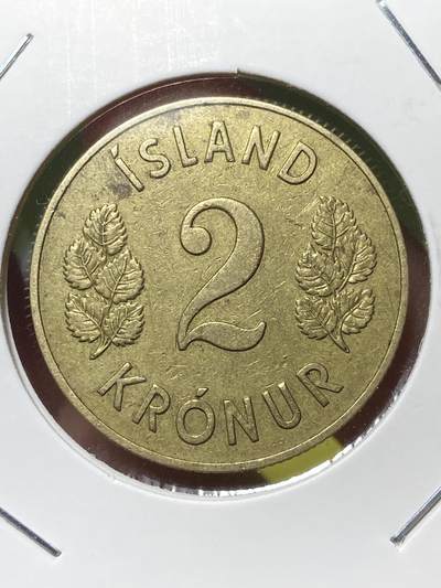 2025年第一百三十场(总第一百五十六场）外国好品纸夹散币场(免佣金) - 稀有品种好品–冰岛🇮🇸1946单年份2克朗(共和国时期首套流通硬币最大面值)