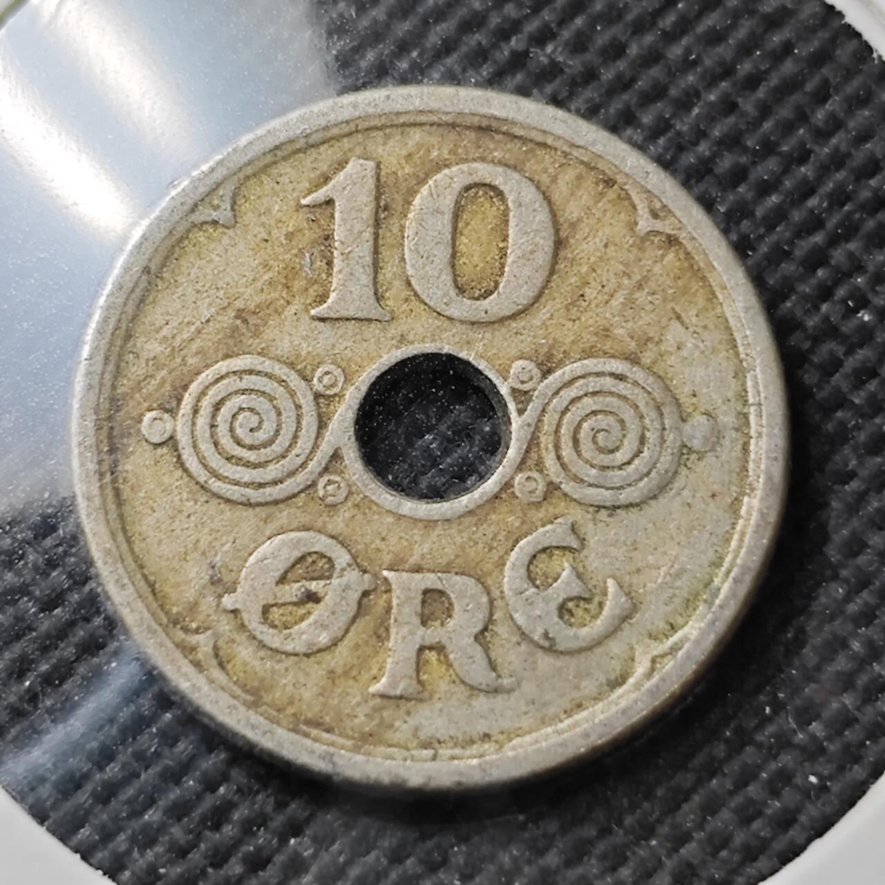 KK钱币收藏小铺  第373场  2月预留时间 周末发货  1924丹麦10欧尔镍币