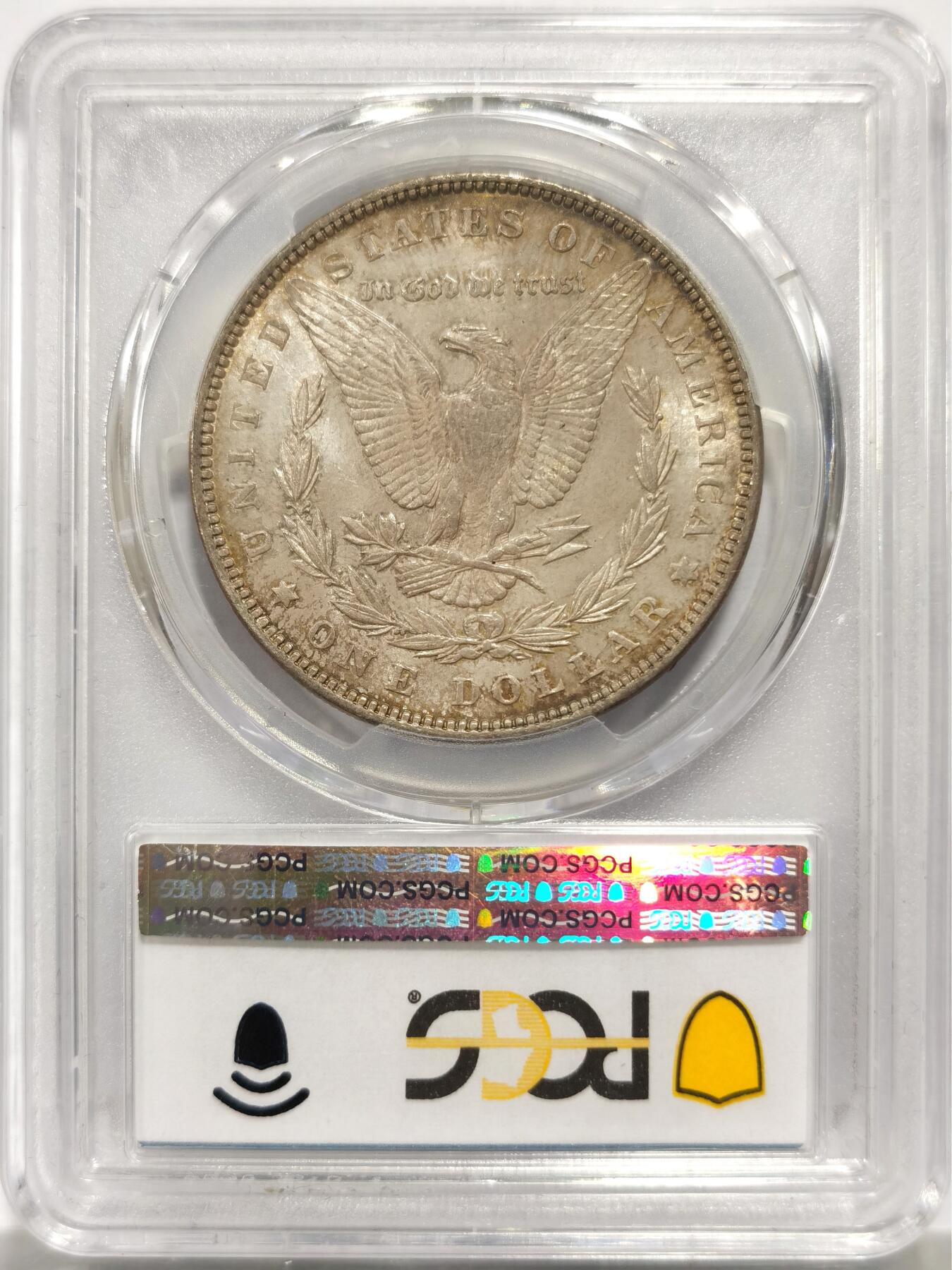 博洋堂藏家专场系列之美国钱币白金之夜专场暨第148期（全场包邮） PCGS MS64 美国1891 摩根 产于《谢尔曼白银采购法案》全面实施的第一年 大量的1891银元在金库中因储存方式导致币之间相互碰撞 留下了大量的“袋痕”一枚如此高分 双面覆盖极美老包浆的银币实属难得 麦稀奇首见品种 不可多得的藏品