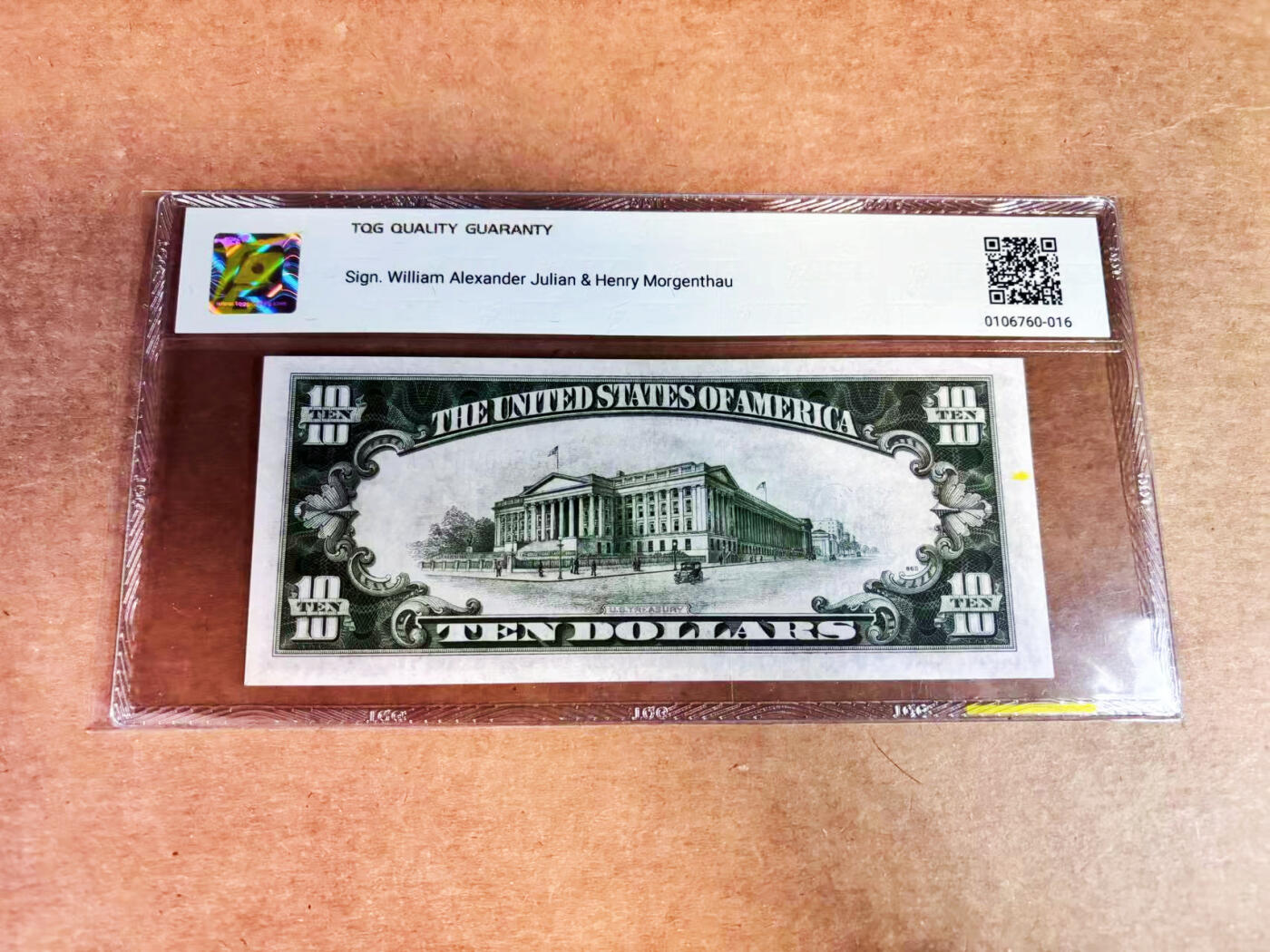 【Blue Auction】世界纸币精拍第752期——18级TOP拍卖/信誉/品质/专业/高效💫 【无47】美国 1934A10美金 北非券 TQG45