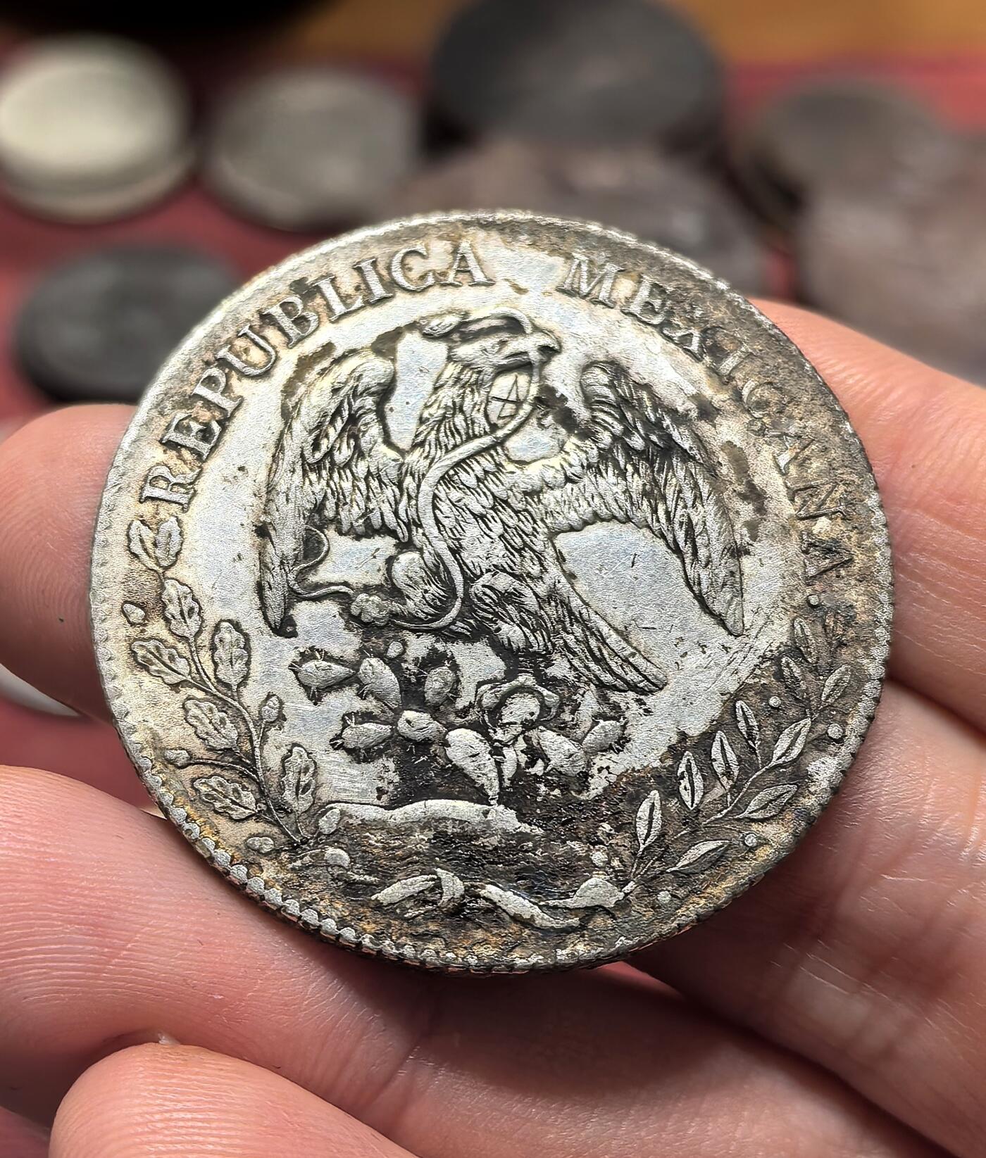 南宋泉阁俄币 外币 国币 专场第十九期 【送拍无额外佣金】 墨西哥 1894年 墨西哥鹰洋大银币 花边 老包浆通货好品 味道不错