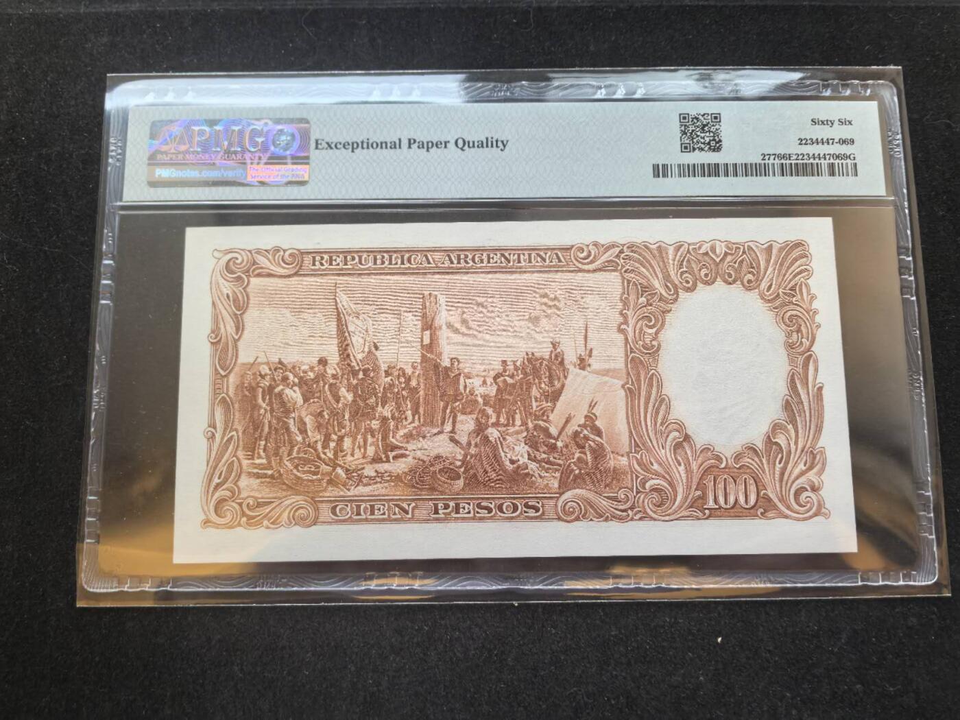 Triple S 第67期 1967-1969阿根廷100比索，冠军分，精美，乱蛇