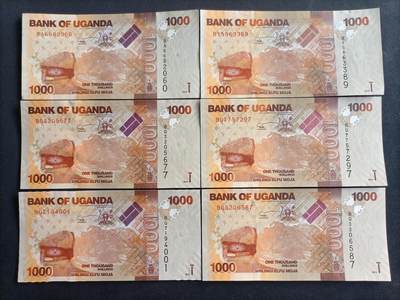 【游宝拍卖】乙巳蛇年89期 全场包邮 六六大顺特别场 - 乌干达🇺🇬 UNC/AU/VF