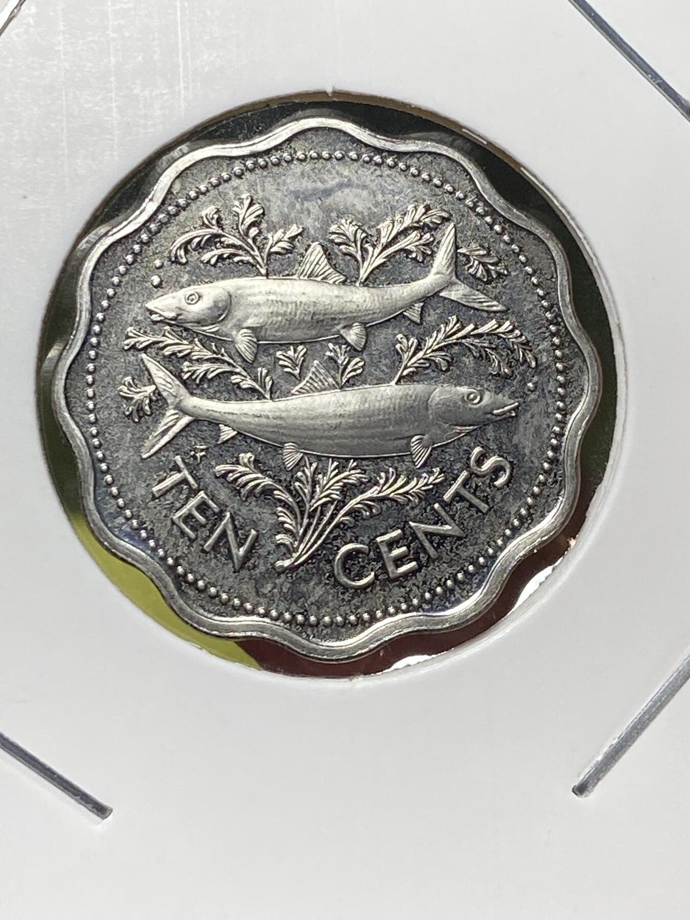 2025年第一百三十场(总第一百五十六场）外国好品纸夹散币场(免佣金) 好品–巴哈马🇧🇸1974年10分(第四套首发年)