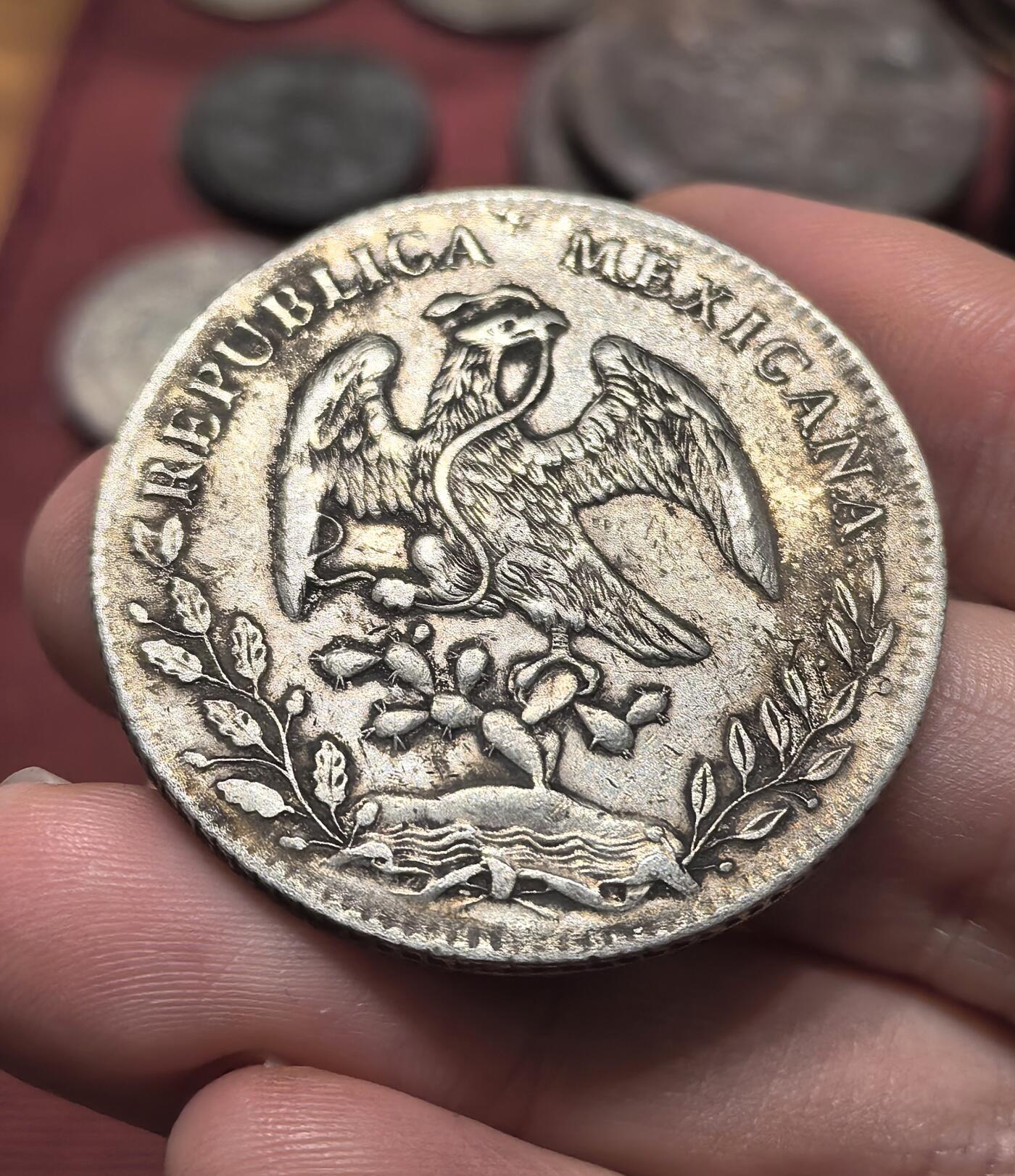 南宋泉阁俄币 外币 国币 专场第十九期 【送拍无额外佣金】 墨西哥 1891年 墨西哥鹰洋大银币 花边 老包浆通货好品 味道不错