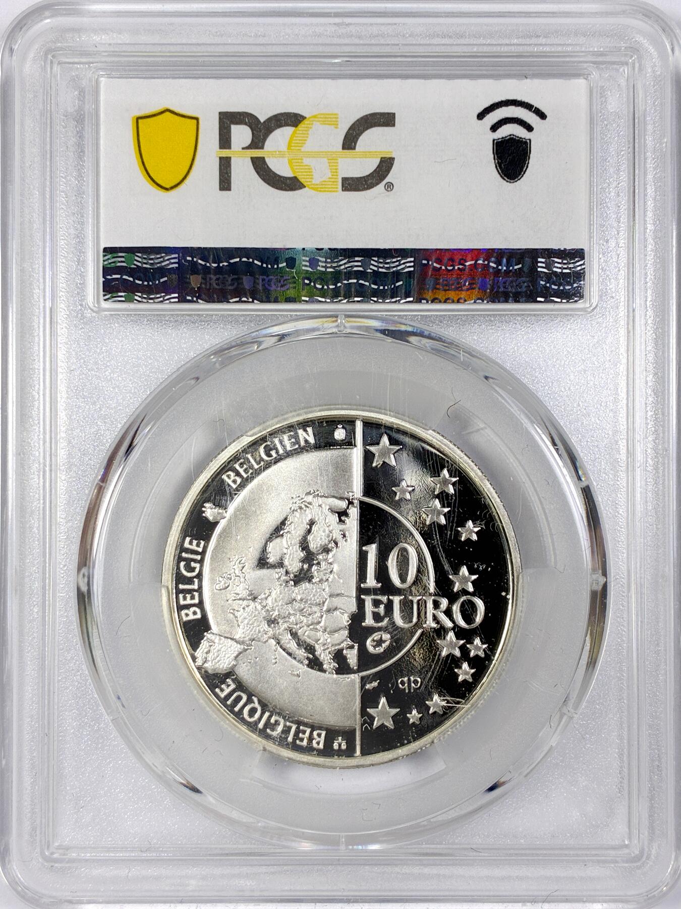 【雨安】【世界币章116期-评级币专场】2025-11-22 周六 19:30 保真【直播拍卖】 [评级欧元] Belgium 欧元 比利时 10欧元 2005年 二战结束 PCGS-PR69DCAM