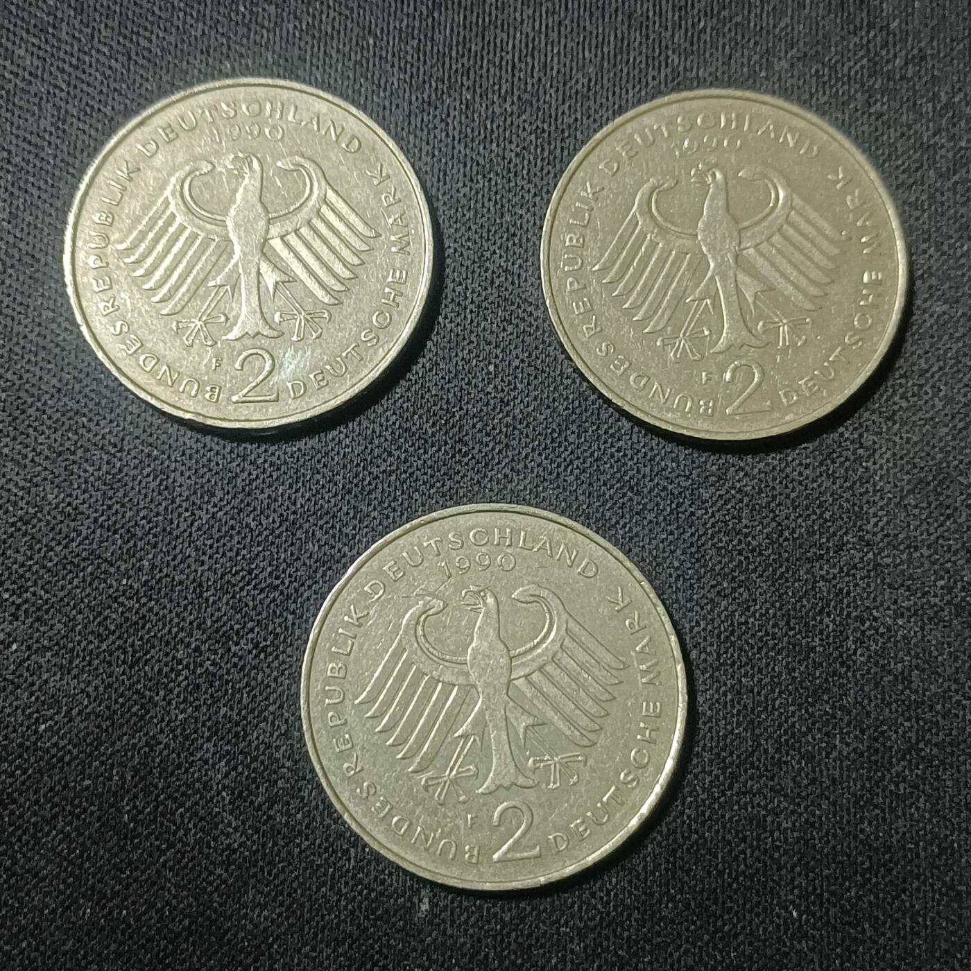 【游宝拍卖】乙巳蛇年90期 全场包邮 第三季收官场 德国🇩🇪 1990年2马克纪念币 F-斯图加特铸币厂