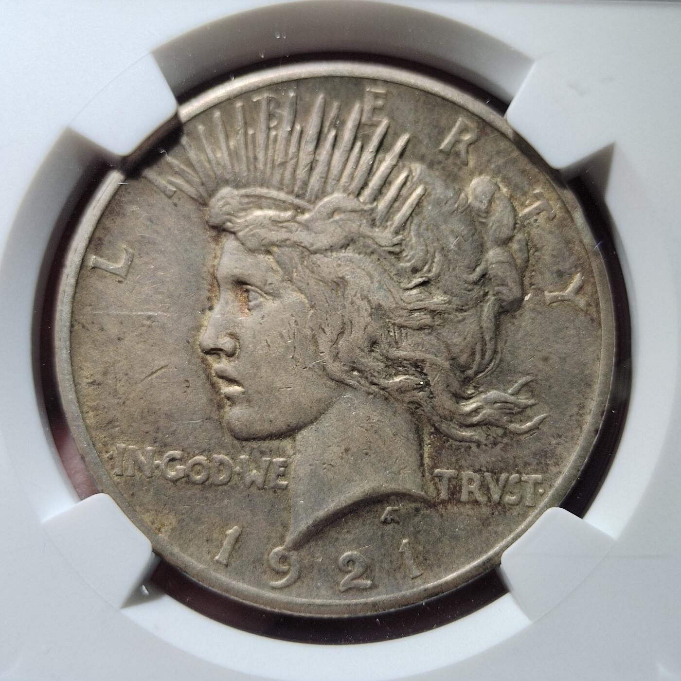 中外钱币第五场 NGC-XF45美国和平银币一元1921年