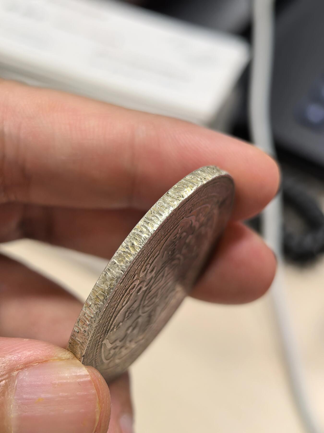 博洋堂世界钱币拍卖第147期（全场包邮） AU品站洋1903/2B一元 au底板 带黄油光 骑字难得 可惜整个齿边被打磨 物美价廉